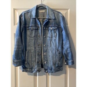 Madewell Womens Button Front Classic Denim Jean Jacket Blue Size XS 100% Cotton